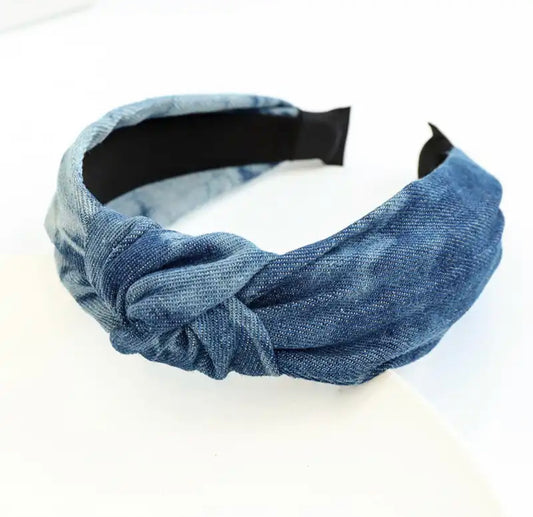 Denim knot Headband