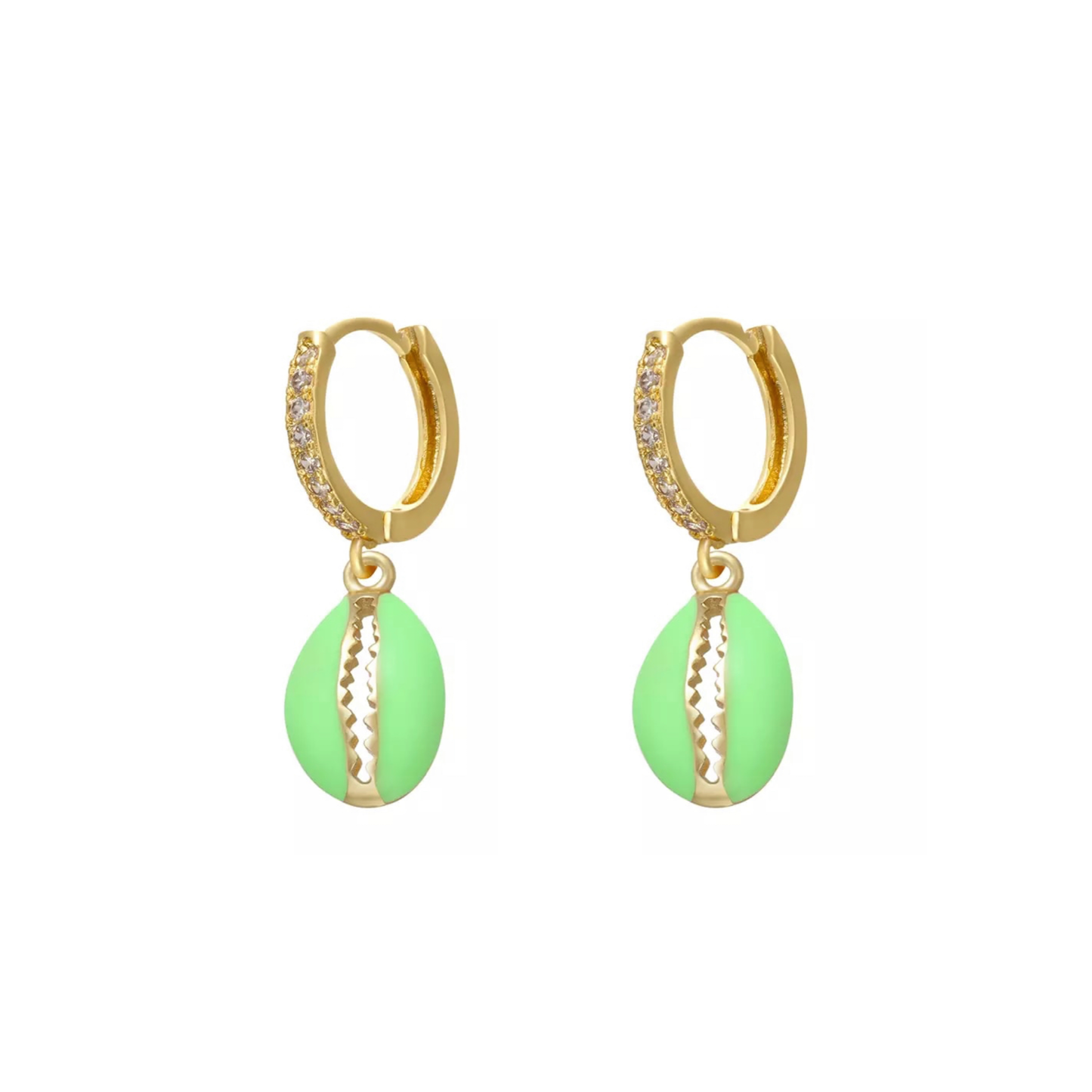 Shell Hoop Earring ( available in 3 colors)