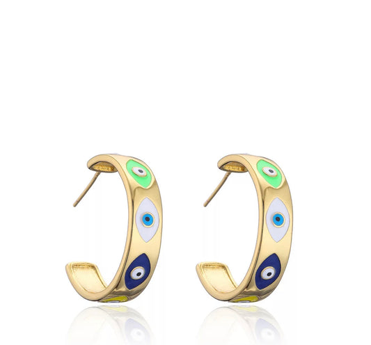 Gold Eye Hoop